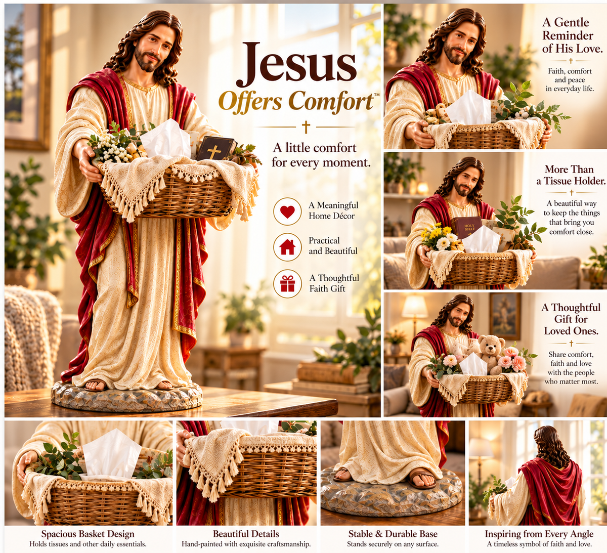 Giving a Jesus basket figurine as a meaningful Christian gift
