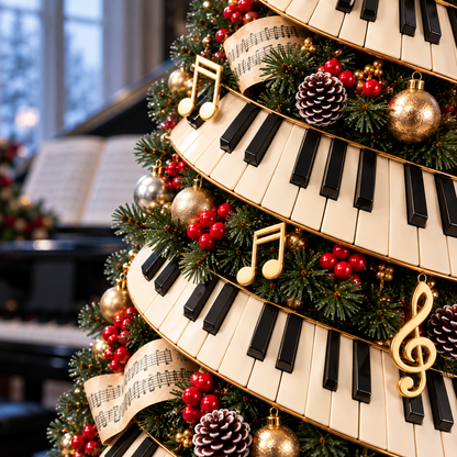 🎹✨ Piano Christmas Tree Light – Lighted Musical Holiday Tree for Piano Lovers