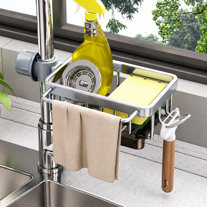 🫧Detachable Stainless Steel Sink Caddy for Kitchen & Bathroom
