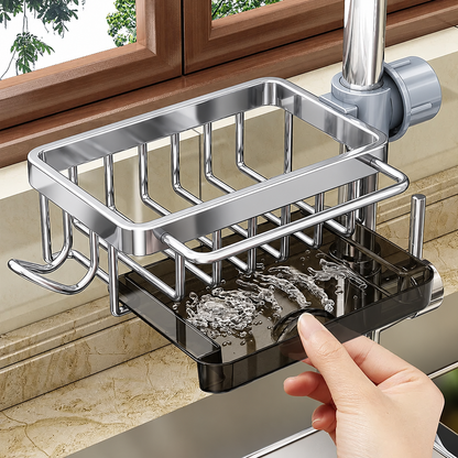🫧Detachable Stainless Steel Sink Caddy for Kitchen & Bathroom