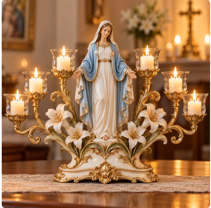 🕯️ Light Of His Presence — Sacred Christian Candleholder ✝️🤍