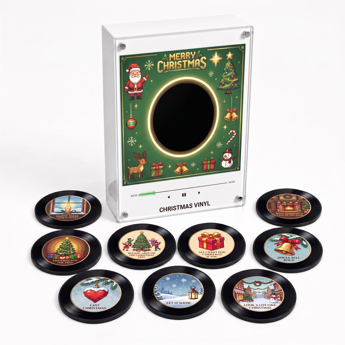 Christmas Vinyl Frame and collectible records