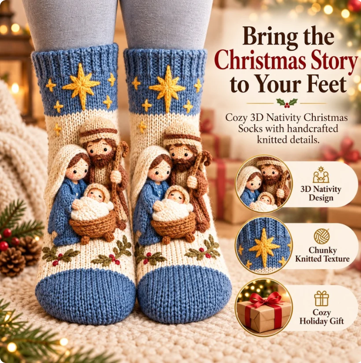 🎄Last Day 50% OFF-3D Nativity Christmas Socks