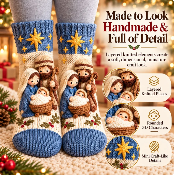 🎄Last Day 50% OFF-3D Nativity Christmas Socks