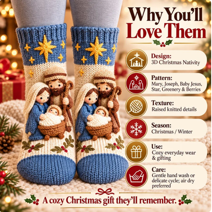 🎄Last Day 50% OFF-3D Nativity Christmas Socks