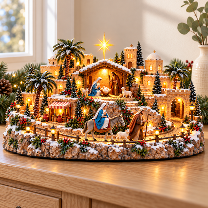 ✨🙏 Bethlehem Journey – Illuminated Nativity Christmas Display