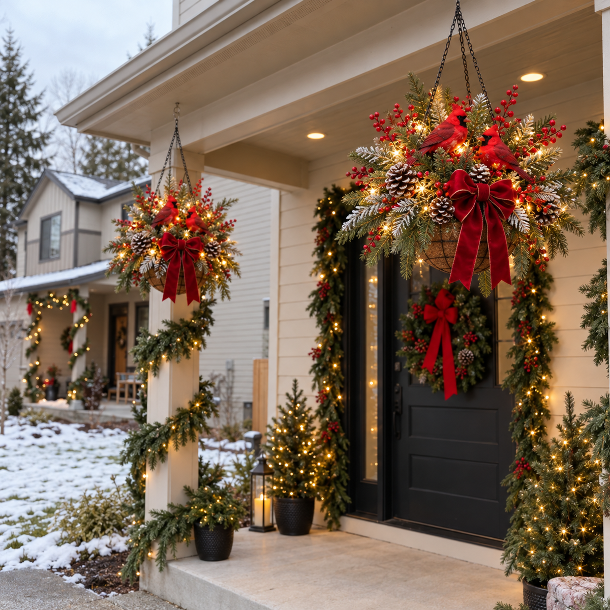 🎄Last Day 50% OFF Cardinal Christmas Glow Basket™ – Pre-Lit, Weather-Resistant & Zero Maintenance♥