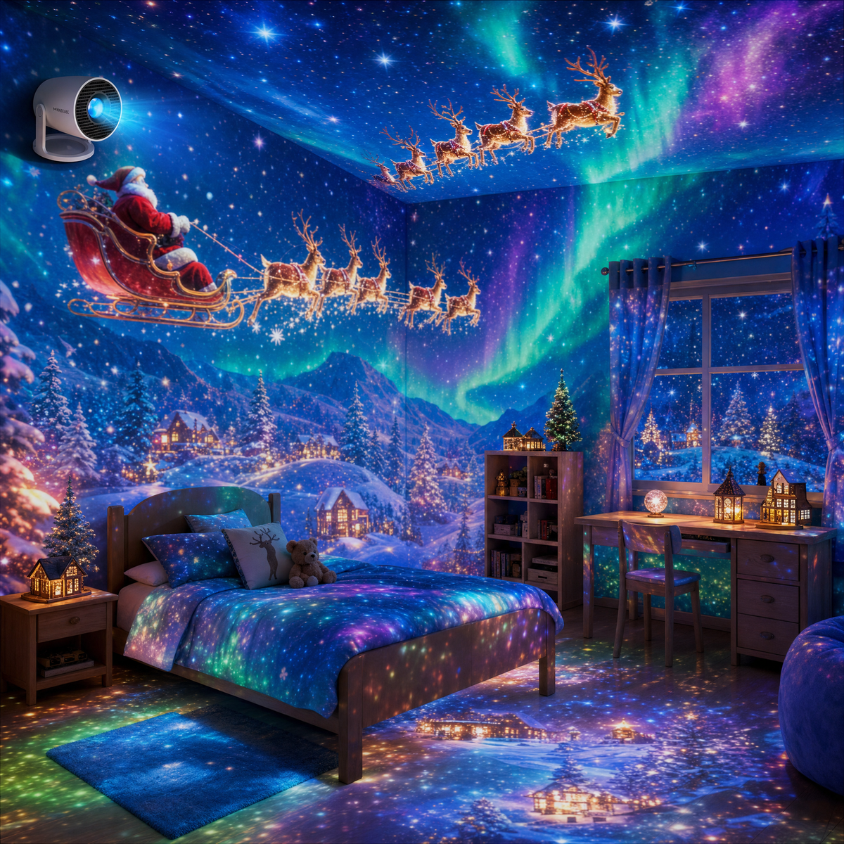 Christmas Projector - Turn the room into a Christmas world