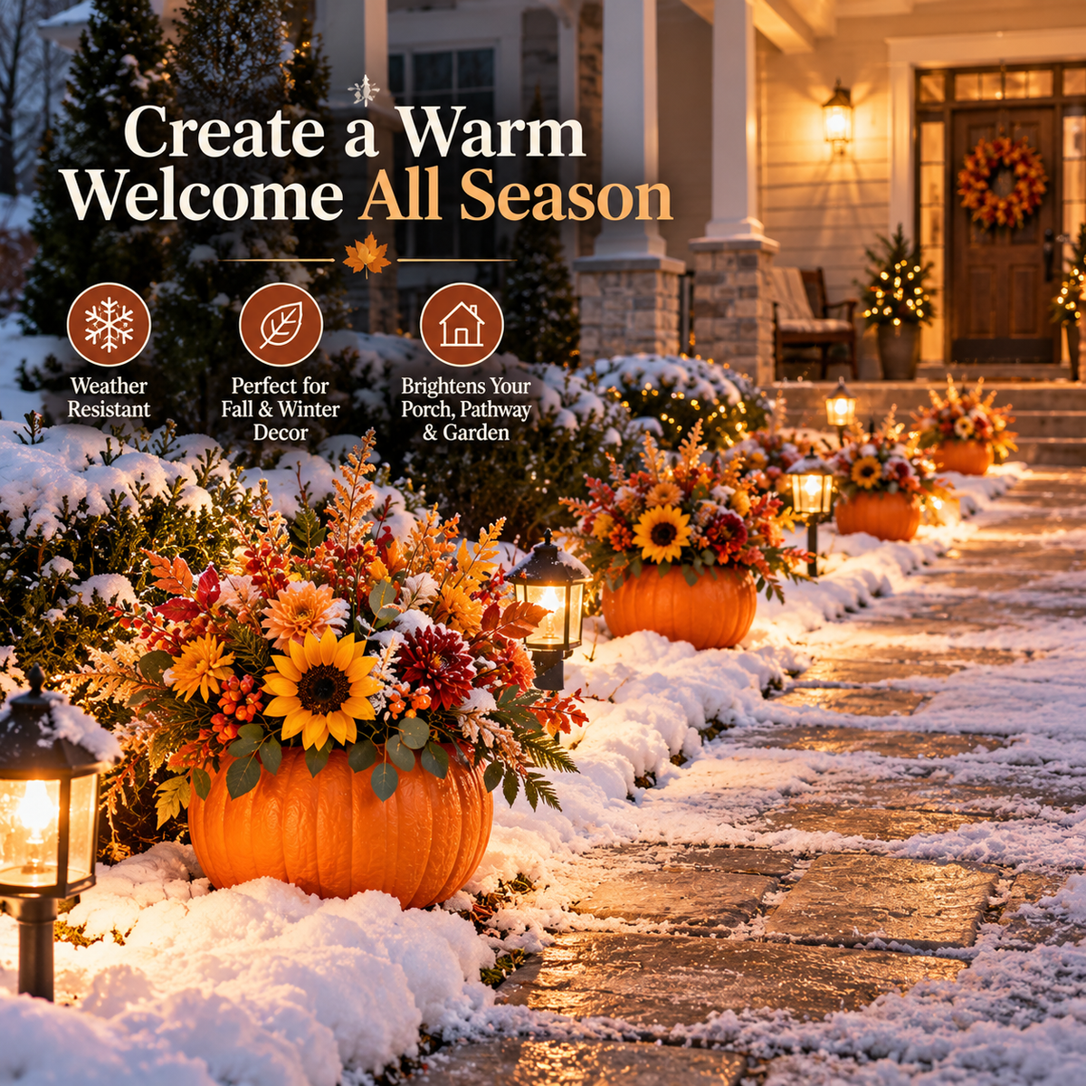 Harvest Bloom Pumpkin™ – 2-in-1 DIY Flower Vase & Fall Centerpiece