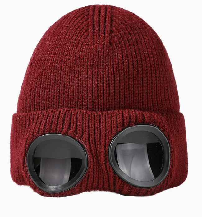 Maroon Boggle winter beanie