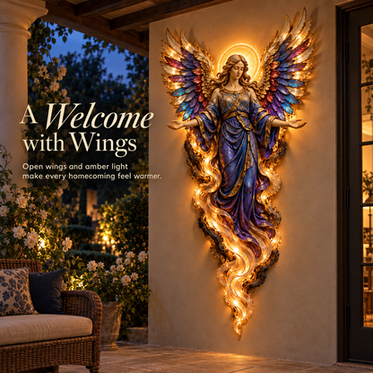 ✝️ LIMITED-TIME 50% OFF | Heavenly Radiance™ Lighted Angel Wall Sculpture – A Glowing Symbol of Faith, Grace & Protection ✨