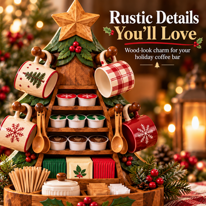 ☕🎄MerryBrew Tree™ Christmas Coffee Station Organizer