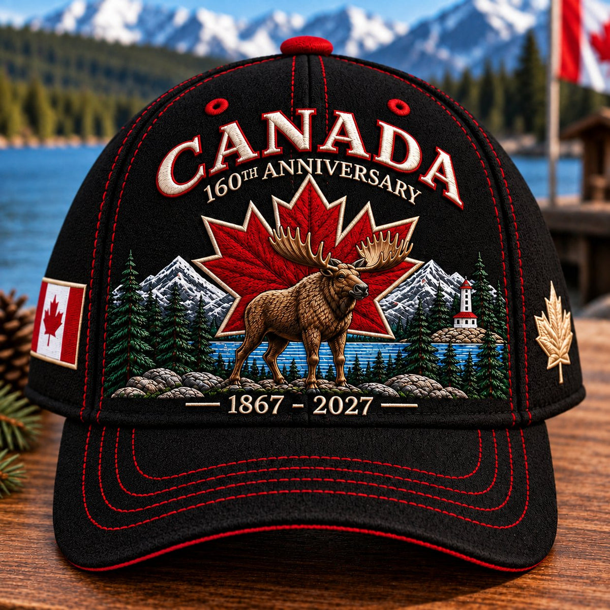 💝LAST DAY 50% OFF - 🍁 Canada 160th Anniversary 1867–2027 – Premium Embroidered Heritage Cap100% Cotton • Detailed Embroidery • Comfortable Fit