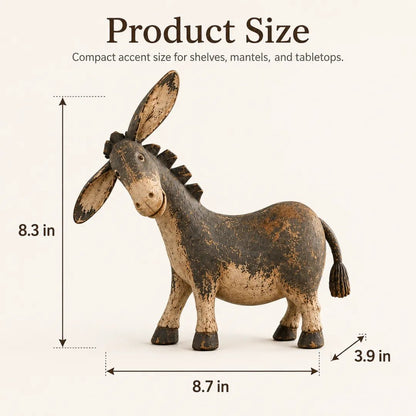 🔥 LIMITED-TIME 50% OFF 🤎 Rustic Donkey Figurine™ – Charming Farmhouse Shelf & Table Decor
