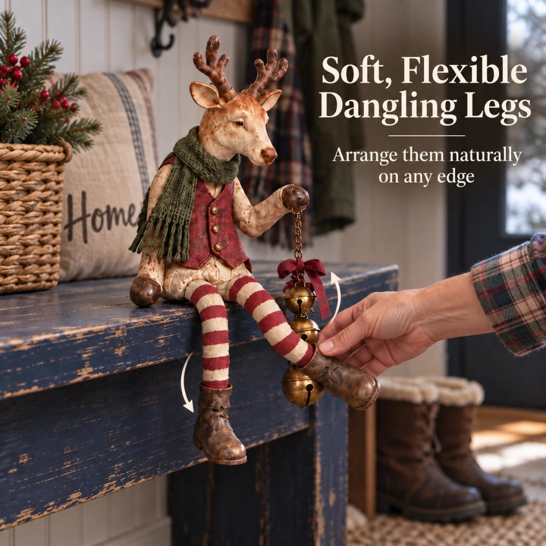 🤎Vintage Old Reindeer Shelf Sitter🎁