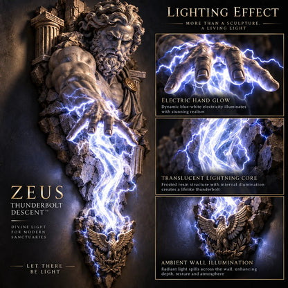 ⚡🌊 Mythological Sculpture Wall Lamp Collection 🏛✨
