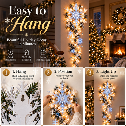 ❄️ Limited-Time Christmas Sale | Giant Snowflake Blizzard Trail™ – Turn Your Home into a Glowing Winter Wonderland 🎄✨