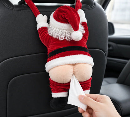 🔥 LAST DAY 50% OFF 🔥 🎅 Cheeky Santa Plush Tissue Holder™ – Funny Christmas Car Tissue Box Cover & Holiday Gift 🎄😂