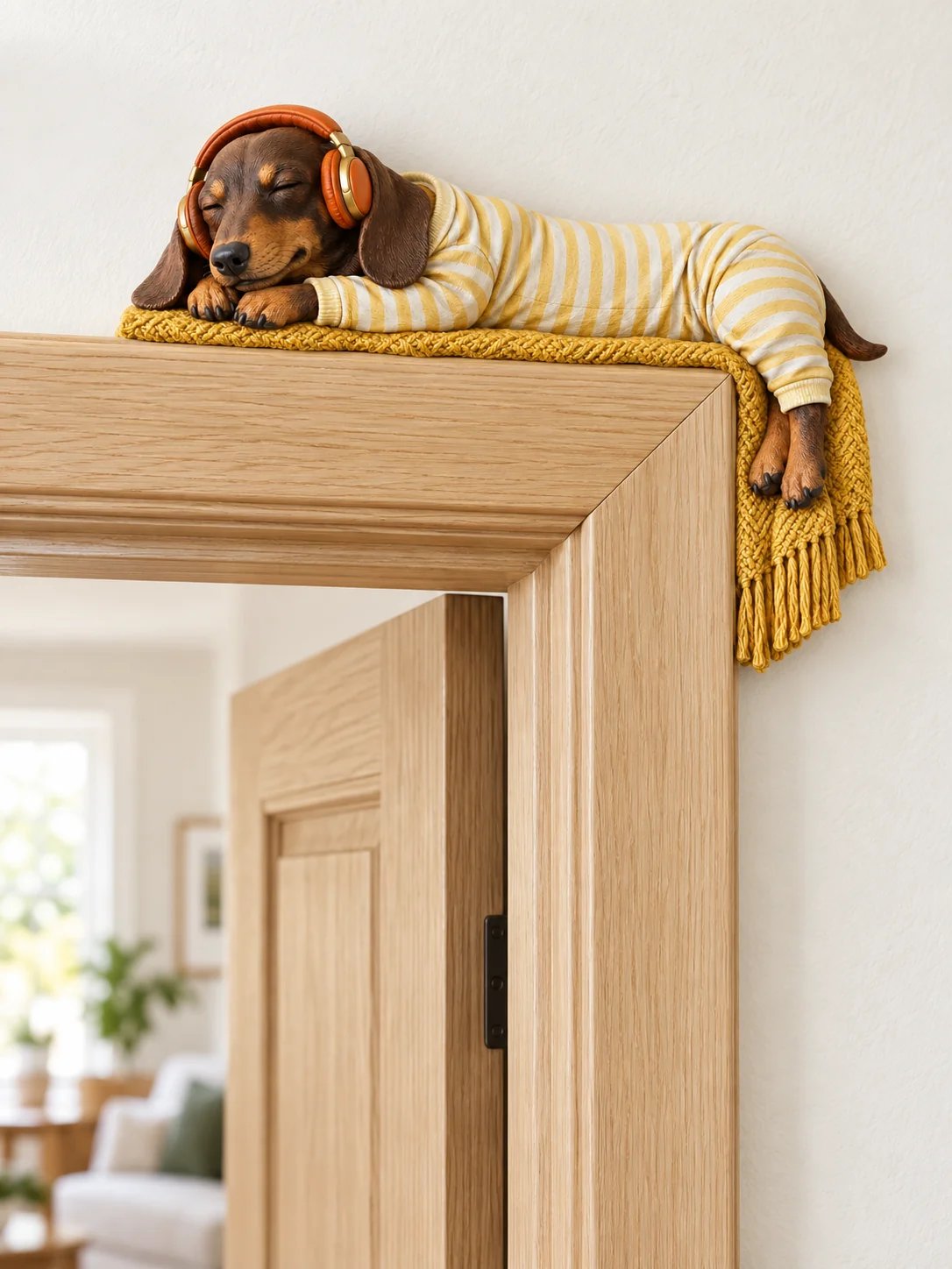 🎉2D Sleeping Dachshund Door Topper
