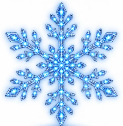 ❄️ LED Snowflake Wall Lights | 3D Christmas Snowflake Décor with Blue & White Glow, Remote Control & Magical Indoor Holiday Atmosphere ✨