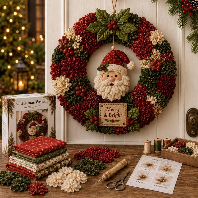 🎅 Merry & Bright Santa / Finished size: 11.81in, excluding color box packaging.