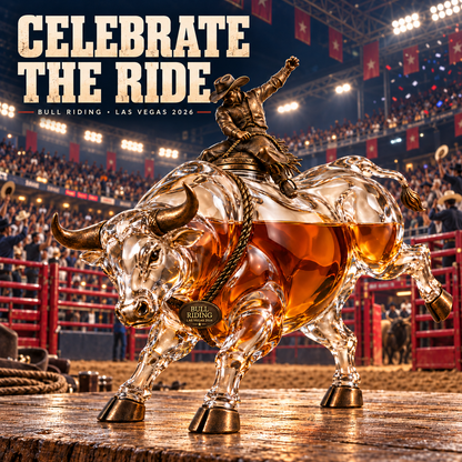 🤠 Eight Seconds Bull Rider Whiskey Decanter — Las Vegas 2026 Limited Custom Edition🤠
