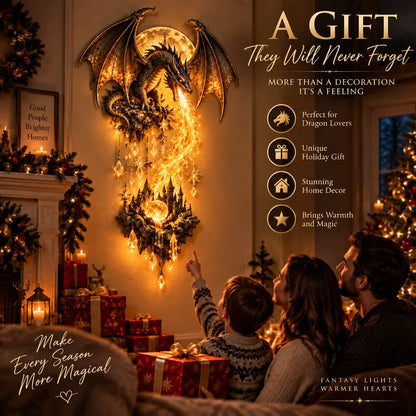 🔥 Last Day 50% OFF – 🐉 Dragonfire Moonlight Wall Lamp | Enchanted Fantasy Castle Decor 🌙