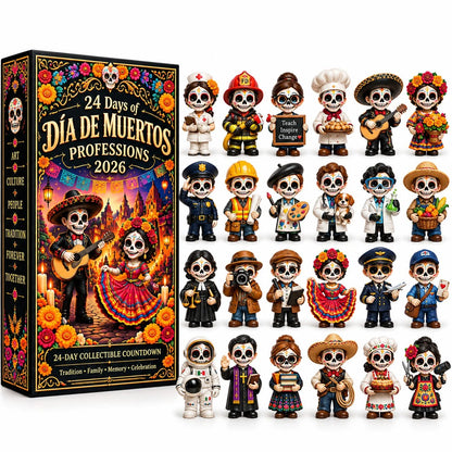 🧡💀 24 Days of Día de Muertos Professions Advent Calendar 2026 – 24 Unique Calavera Collectible Figures