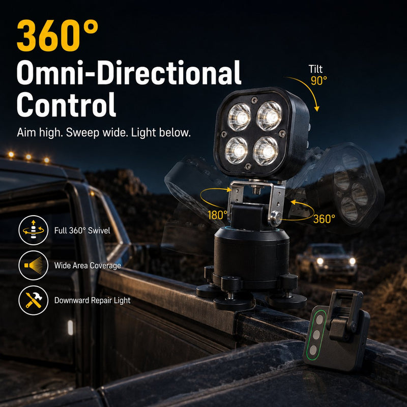 Vehicle dark blind spot before pod light
