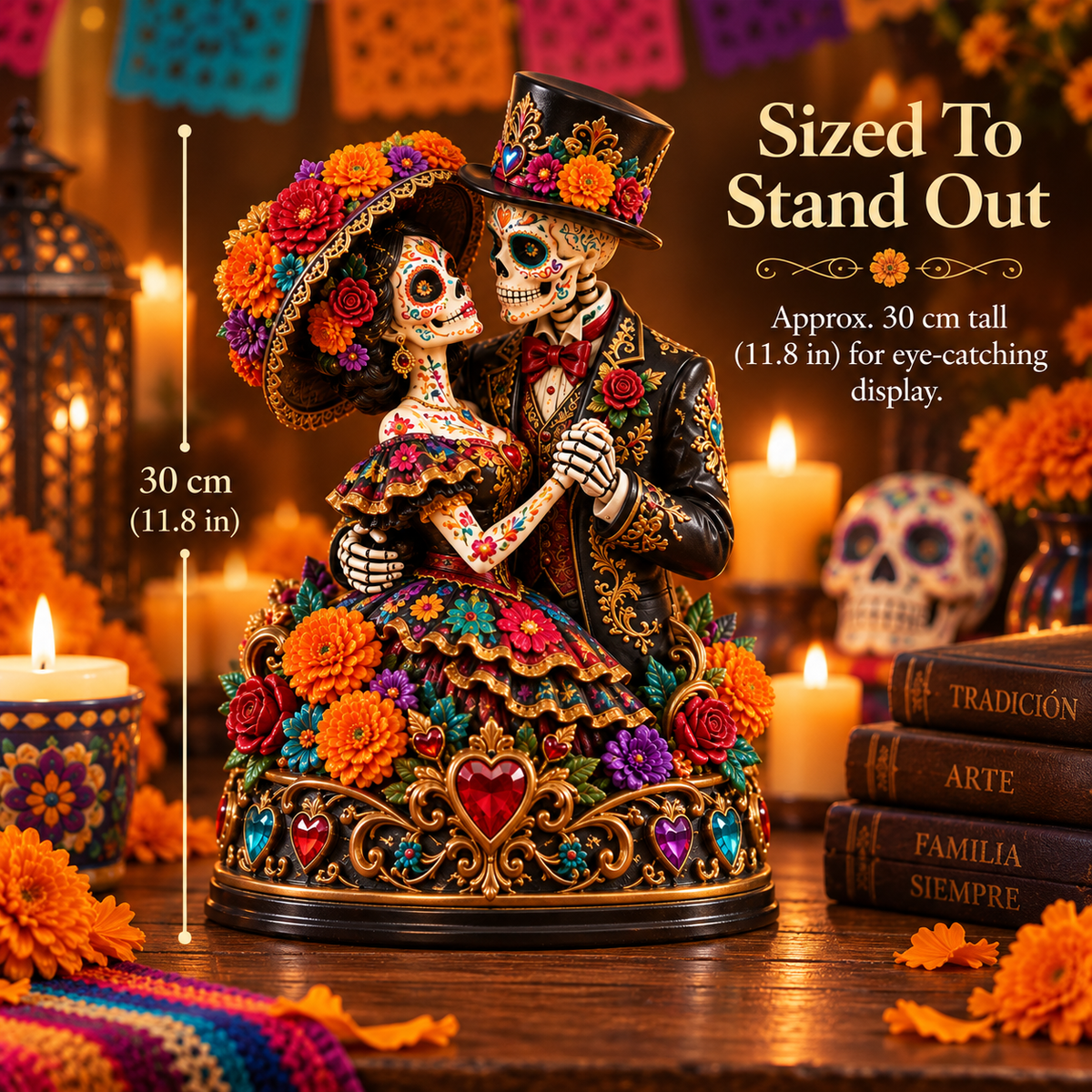 💀 LIMITED-TIME 50% OFF | 💞 Day of the Dead Catrina Figurines – Festive Couple Collectible Decor