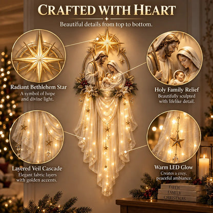 ✨49% OFF Today | Holy Family Star Veil™ – Meaningful Christmas Wall Decor
