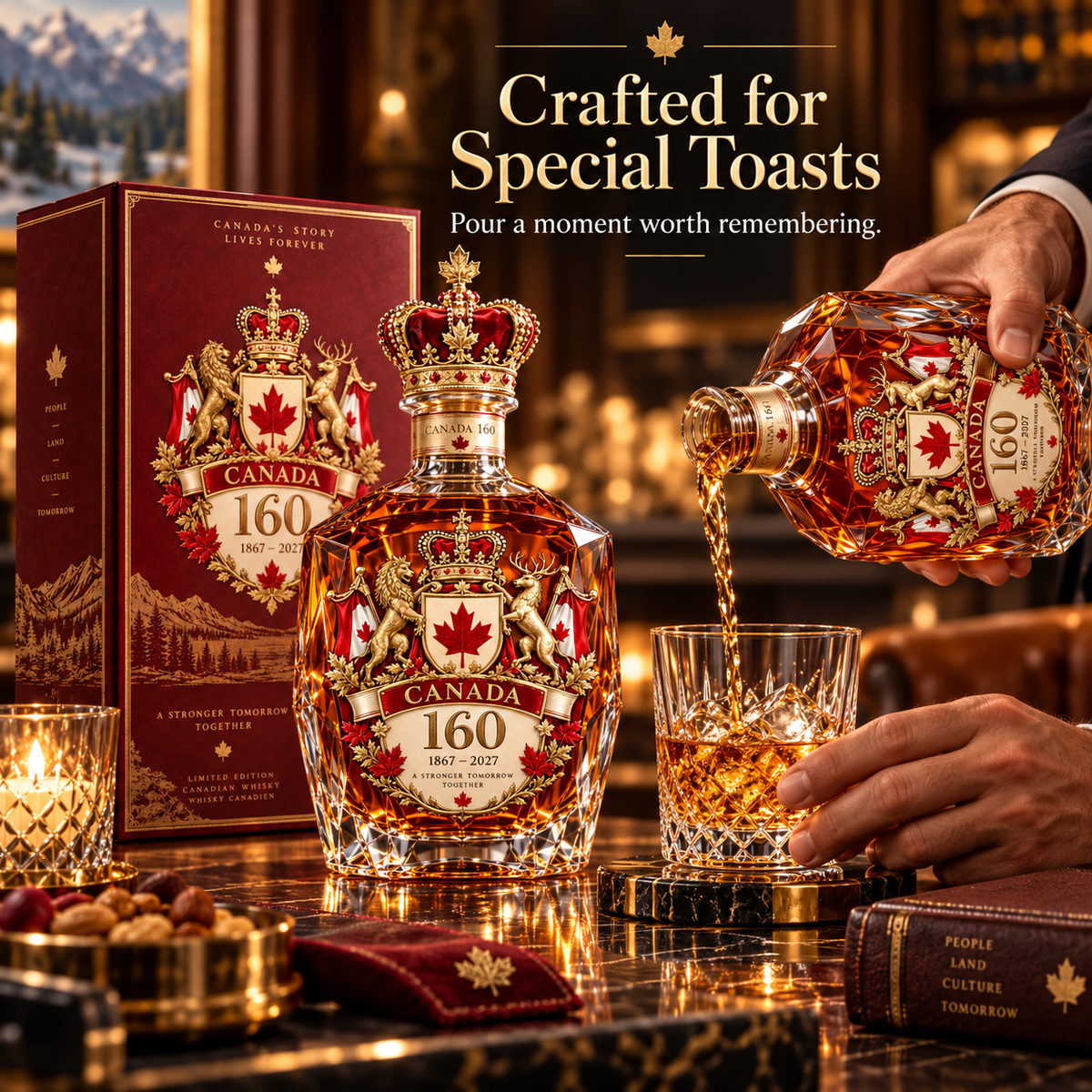 🔥 LIMITED-TIME 50% OFF | 🍁🇨🇦 Canada 160 Collector Decanter™ – 1867–2027 Heritage Tribute & Patriotic Keepsake ✨