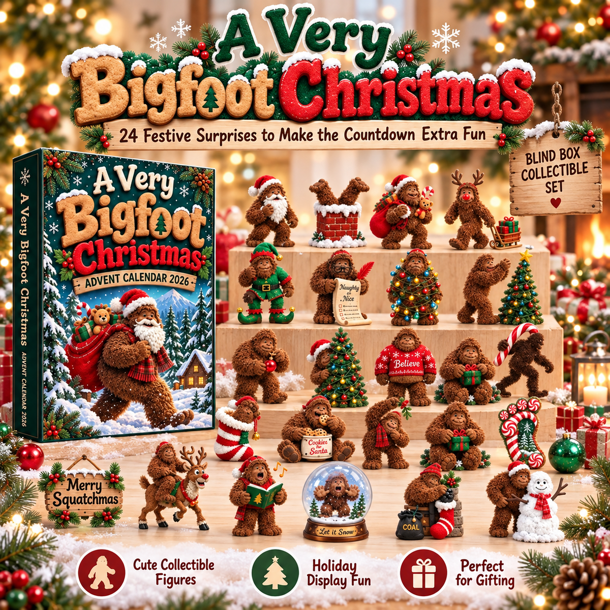 🎄 LIMITED-TIME 50% OFF | A Very Bigfoot Christmas™ Advent Calendar 2026 – 24 Days of Festive Sasquatch Surprises