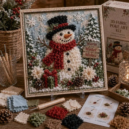 🧵Premium 3D Christmas Fabric Poke Art Kit