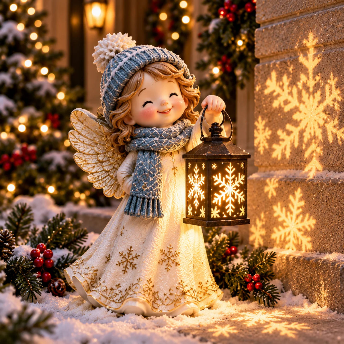 ⛄✨ Snowman Nativity Glow™ – Solar Christmas Step Light with Holy Family Projection 🎄 ✝️
