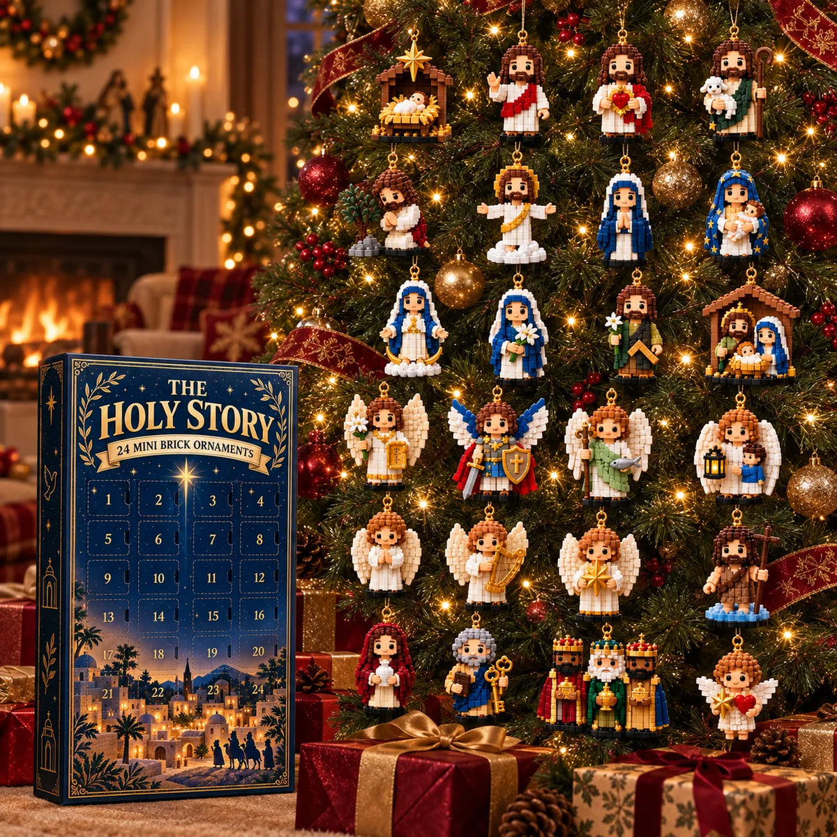 🎄 LIMITED-TIME 50% OFF | ✝️ 24-Day Holy Story Advent Calendar – 24 Faith-Inspired Mini Brick Christmas Builds