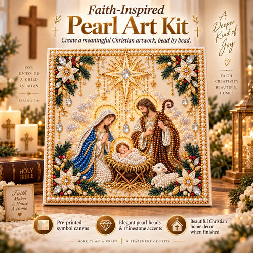 🙏✝️DIY Christian Pearl Artwork Kit✈️ Buy 3+ Get Free Shipping