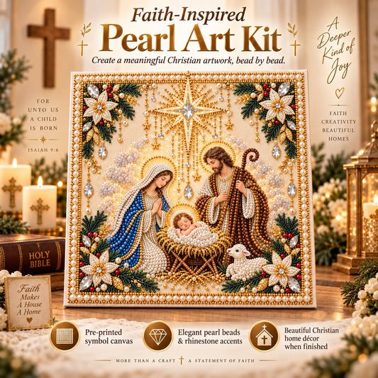 🙏✝️DIY Christian Pearl Artwork Kit✈️ Buy 3+ Get Free Shipping