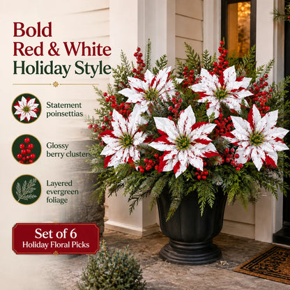 ❀Christmas Poinsettia Planter Inserts