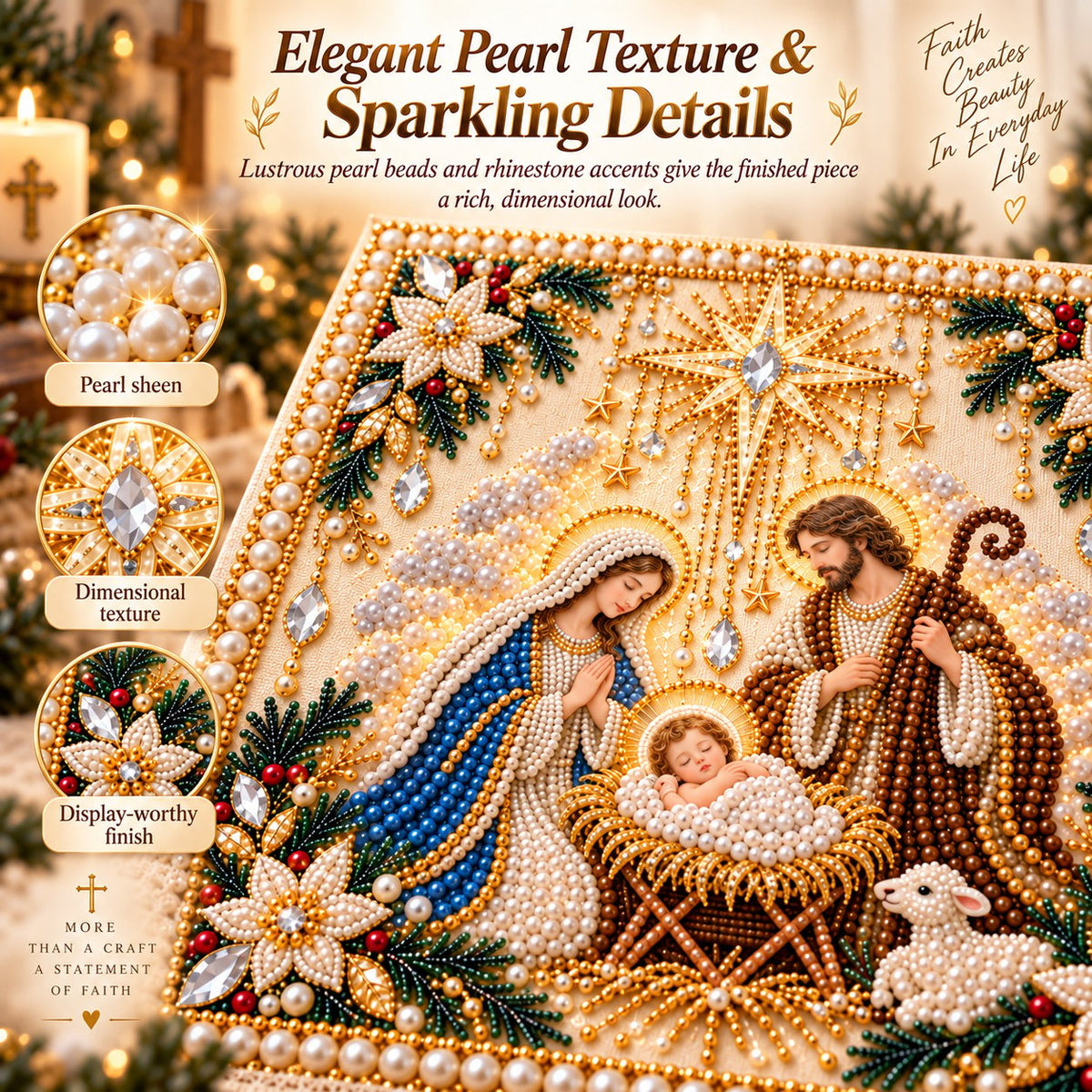 🙏✝️DIY Christian Pearl Artwork Kit✈️ Buy 3+ Get Free Shipping