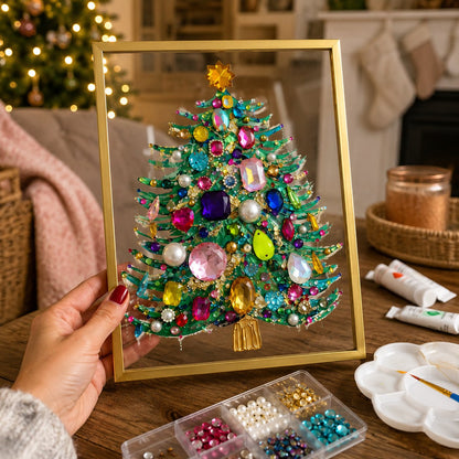 🎄 Beginner-Friendly Jeweled Christmas Tree DIY Kit | Easy to Make, Beautiful to Display 💎✨