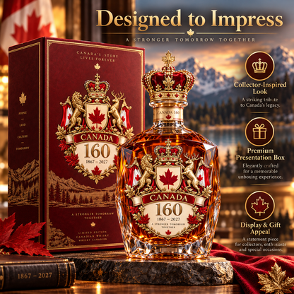 🔥 LIMITED-TIME 50% OFF | 🍁🇨🇦 Canada 160 Collector Decanter™ – 1867–2027 Heritage Tribute & Patriotic Keepsake ✨