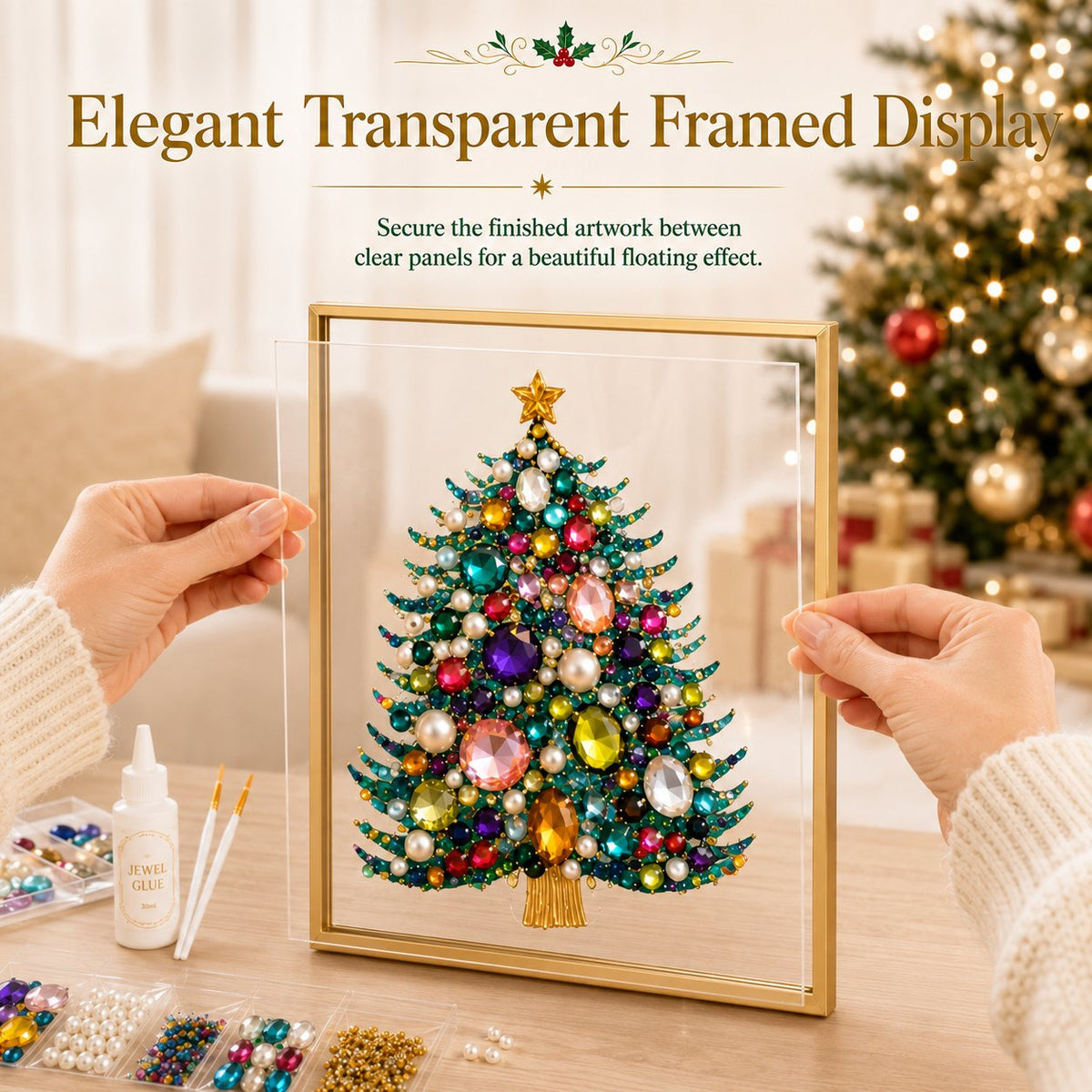 🎄 Beginner-Friendly Jeweled Christmas Tree DIY Kit | Easy to Make, Beautiful to Display 💎✨