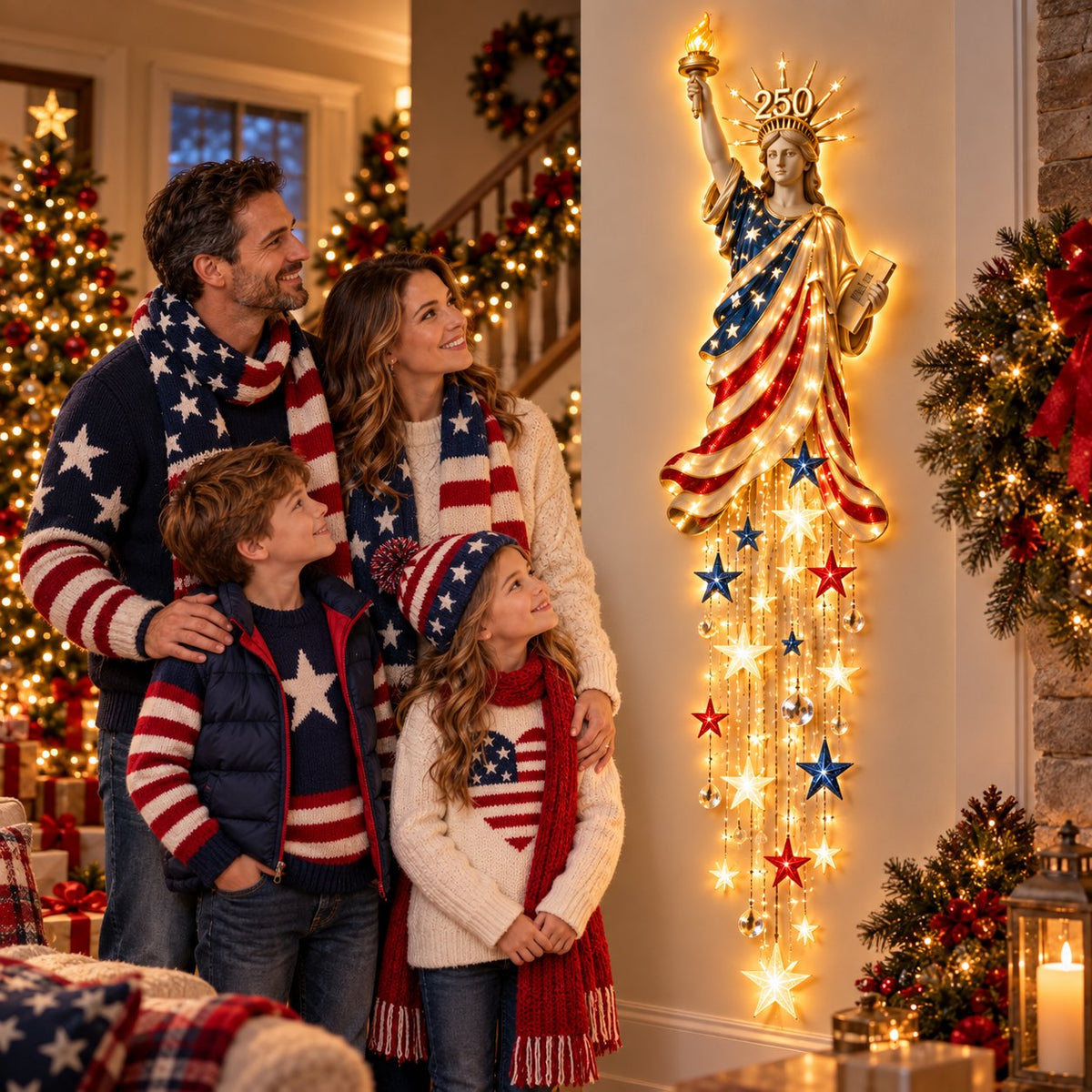 🇺🇸 Limited-Time Sale | Liberty 250 Starfall Wall Glow – Celebrate 250 Years of American Pride with a Lighted Keepsake 🗽✨