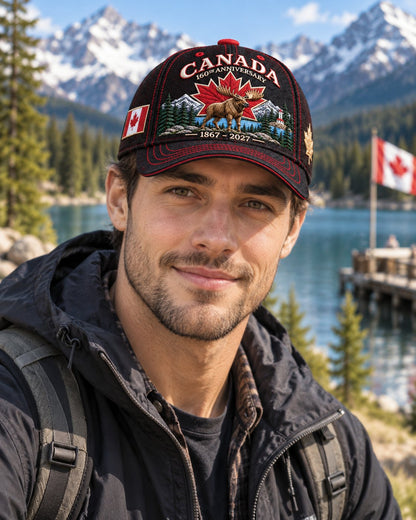 💝LAST DAY 50% OFF - 🍁 Canada 160th Anniversary 1867–2027 – Premium Embroidered Heritage Cap100% Cotton • Detailed Embroidery • Comfortable Fit