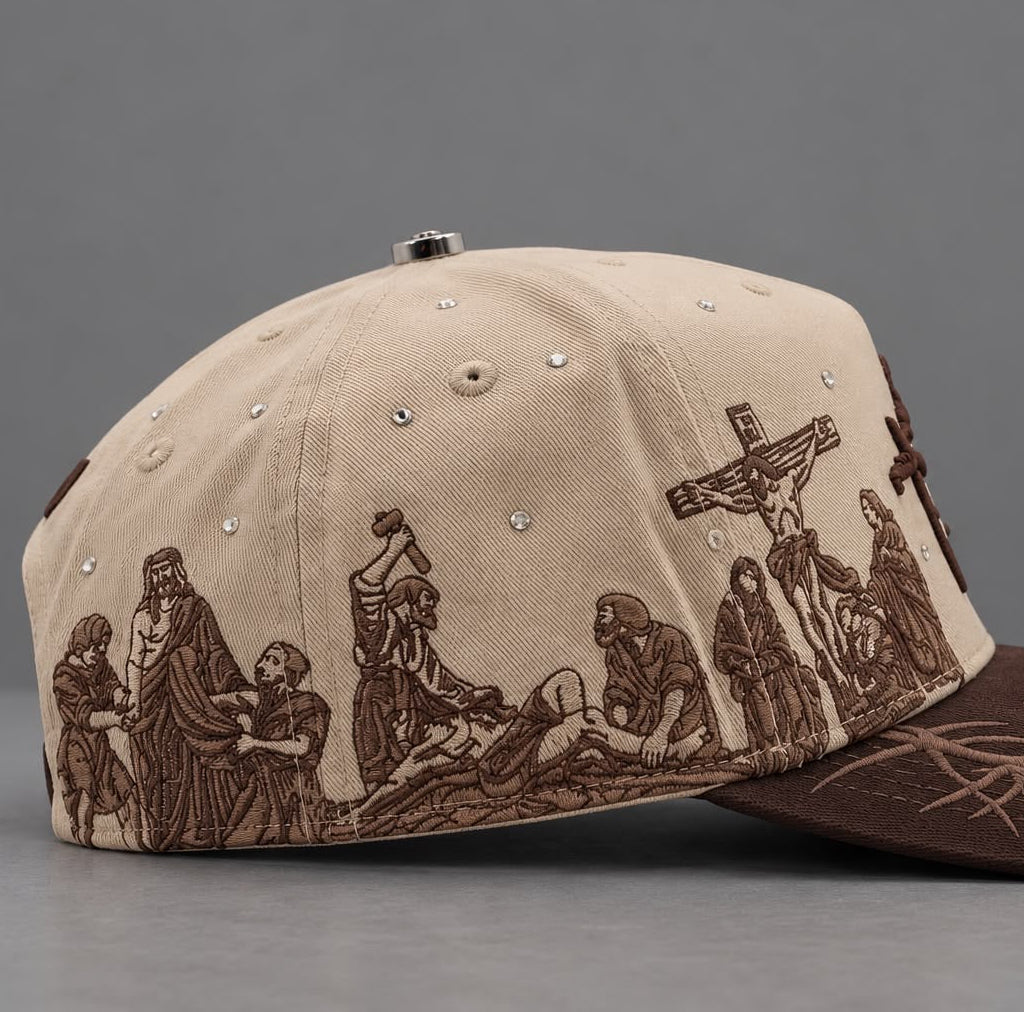 ✝️ Wear Your Faith – Viacrucis Brown Statement Cap
