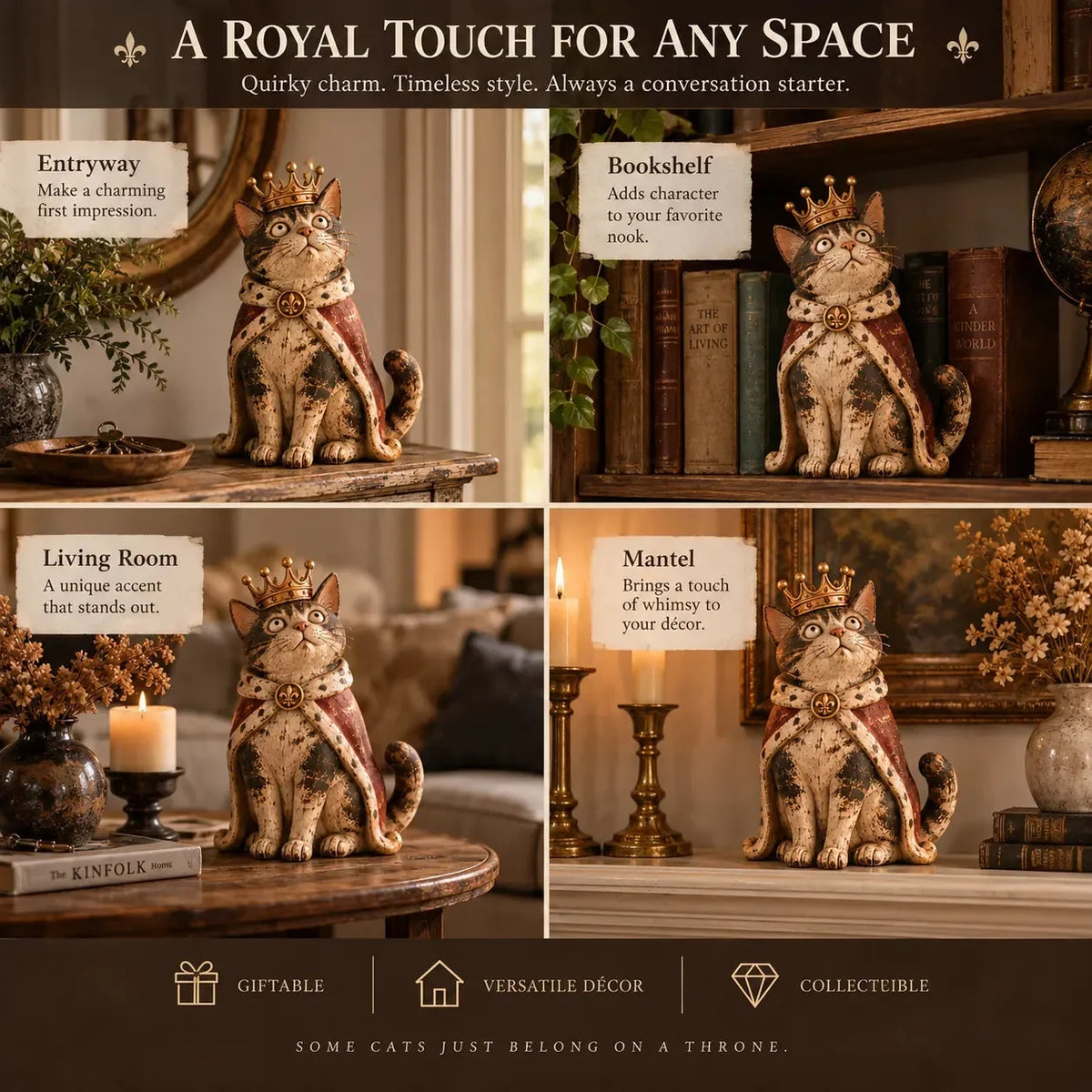 Noble Ruff Cat Court figurine
