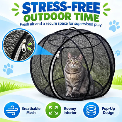 🐱360° Panoramic Pop-Up Rolling Cat Playpen Ball🐾