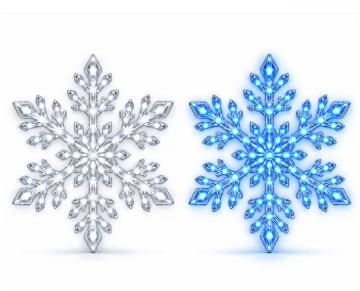 ❄️ LED Snowflake Wall Lights | 3D Christmas Snowflake Décor with Blue & White Glow, Remote Control & Magical Indoor Holiday Atmosphere ✨