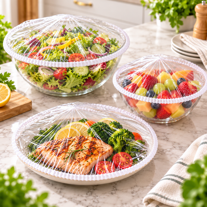 🍽️✨ Clear Food Wrap for Bowls & Plates